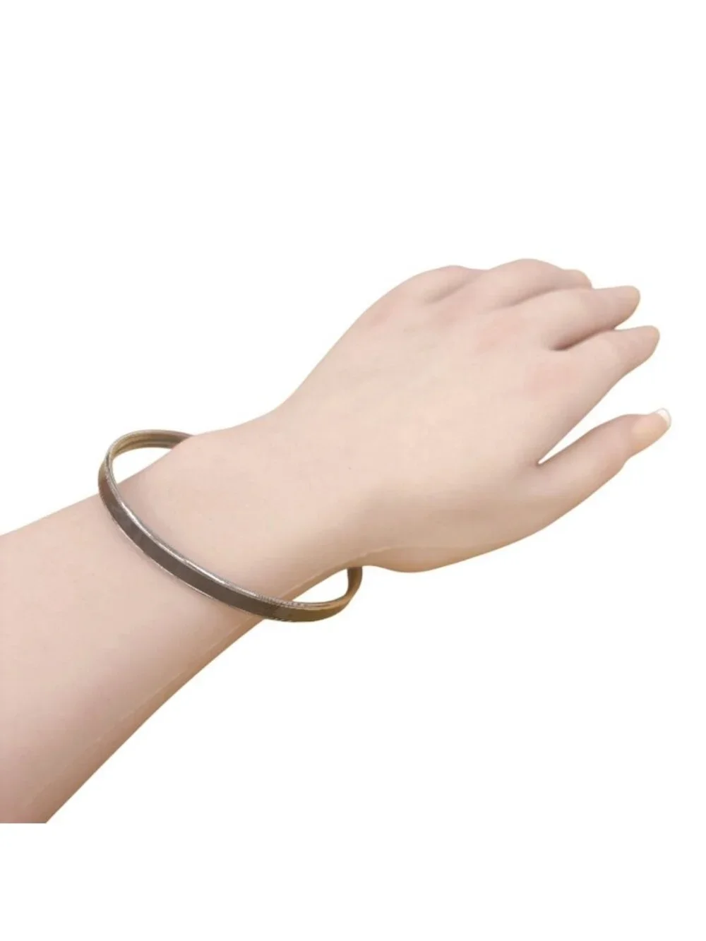Hermes Uni Bracelet Enamel Bangle Black